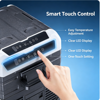Réfrigérateur-congélateur portable à compresseur double zone et double commande 35L/45L/55L 12V/24V DC -20~20°C, conservation de la fraîcheur pendant 5 jours