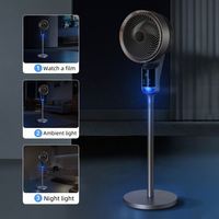 Ventilateur Circulateur 12 Vitesses Silencieux et Compact avec Télécommande Intelligente, Éclairage Ambiant et Vent Puissant (OEM)