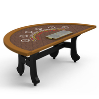 YH Personnalisé Antique Demi-Cercle Bar Blackjack Demi-Cercle Poker Table Casino Table Jeu Carte Jouer Table