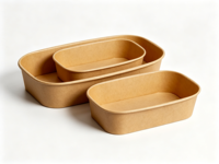 Contenants Deli 32oz 178mm en plastique PET, bol à salade, gobelets en plastique durables