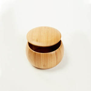 Tarro de especias de bambú Sunlight con tapa abatible hermética, utensilio de cocina de forma redonda - Product Image 3