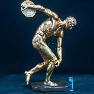 Estatua de Metal de Bronce Personalizada, Diseño de Lanzador de Discos, <span class=keywords><strong>Escultura</strong></span> Conmemorativa 3D Fundida a Mano, Tema Musical - Product Image 2