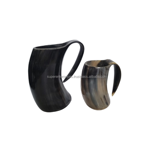 Taza de cuerno de buey de vaca de alta calidad, tamaño personalizado, estilo de logotipo, taza de cuerno de vaca para beber cerveza 100% Natural pura, taza de cuerno para beber - Product Image 5