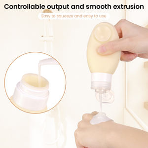 ชุดขวดซิลิโคนแบบนิ่มสำหรับเดินทาง 3 ชิ้น ขนาดใหญ่ 100 มล. ทนทาน ใช้งานสะดวก ปลอดสาร BPA 100% ได้รับการรับรองจากสายการบิน เหมาะสำหรับบรรจุของเหลวสำหรับเดินทางกลางแจ้ง - Product Image 5