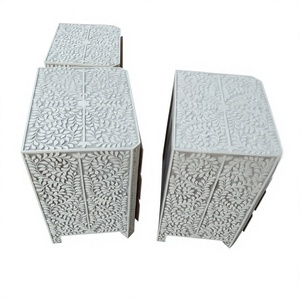 B.S. Plateau de table imitation antique en os de buffle naturel sculpté, éco-responsable, fait main, décoration intérieure indienne, international - Product Image 6