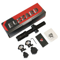 Lunette de visée tactique OEM ODM personnalisée BUZZARD 1.2-6X24IR LPVO, zoom variable 1.2-6X, infrarouge, éclairée, pour la chasse en extérieur