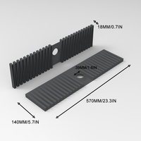 Tapis de séchage en silicone sur mesure pour robinet d'évier, grande taille, avec support pour éponge et récupérateur de gouttes, accessoires de cuisine