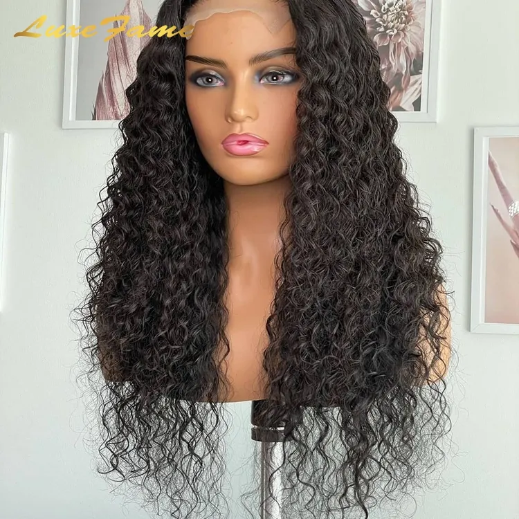 Wholesale Price Malaysian Curly Deepwave Full Lace Wig,Malaysian Afro Kinky Hair Wig,100% Remy 40 Inch Full Lace Wig