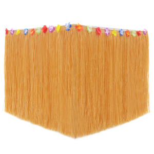 Vente chaude 276*75cm <span class=keywords><strong>jupe</strong></span> d'herbe plage Style hawaï<span class=keywords><strong>en</strong></span> <span class=keywords><strong>jupe</strong></span> de Table <span class=keywords><strong>en</strong></span> plastique pour la décoration de Table de plage de fête de mariage - Product Image 5