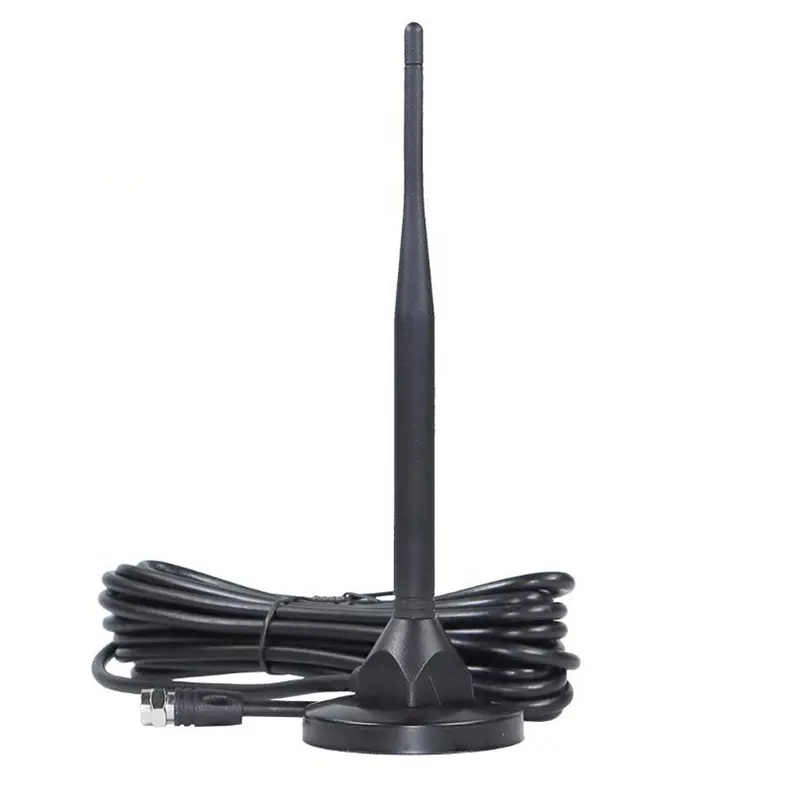 Süper uzun menzilli yüksek kazanç Dvb-T2 Dvbt2 Hdtv siyah kapalı Tv anteni Mini Hd Isdb-T2 Set-Top Box dijital Tv anteni