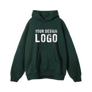 Sweat-shirt à capuche pour homme en coton de haute qualité, lourd, surdimensionné, imprimé personnalisé, épaules tombantes, sweat-shirt ample pour homme - Product Image 1