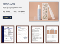 Tube de crème de massage électrique pour les yeux cosmétique personnalisé de 20ml 20g emballage avec tête applicatrice métallique en alliage de zinc de massage vibrant