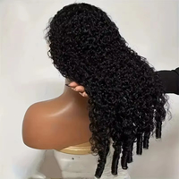Wig keriting birai mentah India, Wig Wig Frontal HD penuh 30 inci grosir dengan renda, Wig rambut manusia Virgin mentah Peruvian tanpa lem 12A