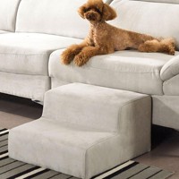 Escalier pour chien personnalisable, tissu antidérapant, marchepied pour canapé, marchepied pour animaux de compagnie lavable avec housse résistante à l'eau pour petits chiens