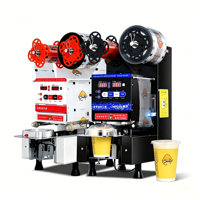 Machine d'emballage et de scellage de gobelets entièrement automatique de marque Dingsheng, 110-220V, compatible avec toutes les boutiques de thé à bulles