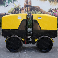 Compacteur routier télécommandé de 1,6 tonne, rouleau vibratoire hydraulique à double tambour
