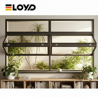 Fenêtre à persiennes verticales modernes Eloyd à double vitrage, coulissante et pliante, avec cadre en alliage d'aluminium, insonorisée et à rupture de pont thermique, pour cuisine et salon