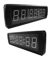 Minuterie de gymnastique à intervalles LED de 3 pouces à 6 chiffres avec télécommande Buzzer Modes d'entraînement multiples pour le sport pour les jeux d'exercices de boxe