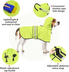 Dog Waterproof <strong>Raincoat</strong> Poncho for Small/Large Dogs Solid Pattern XS Size Eco-Friendly <strong>Nylon</strong> Material - Product Image 2