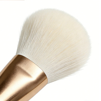 Pinceau à poudre compact beige mini personnalisé avec logo pour maquillage, accessoires de maquillage, outils de beauté, cadeau