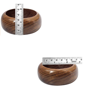 Bracelet large en bois naturel, fait à la main, ethnique, sculpté de fleurs, bracelet statement, bracelet pour femme, bijoux en bois vintage - Product Image 2