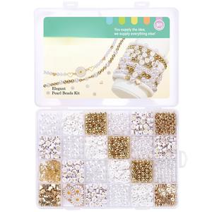 24 Raster Parel Witte Kralen Armband & Ketting Accessoires Set Handgemaakte Diy Acryl Losse Kralen Zacht Aardewerk Tablet Letters - Product Image 4