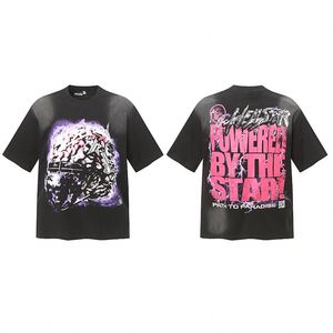 High Quality 100%cotton Graphic T Shirt Dhirts Y2K Oversize Streetwear Tshirt <strong>Designer</strong> Vintage Hell <strong>Stars</strong> Men's T-shirt - Product Image 6