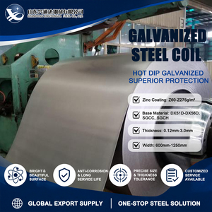 SGC340 CS Type a Zero Spangle Z40 G/sqm 0.50mm 600mm ASTM A653 Galvanized Steel Coil for Lighting Pole - Product Image 1