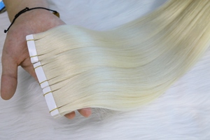 Extension per <span class=keywords><strong>capelli</strong></span> con nastro adesivo marrone personalizzato stile brasiliano invisibile con onda dritta di seta <span class=keywords><strong>tinta</strong></span> per <span class=keywords><strong>capelli</strong></span> vergini russi - Product Image 2