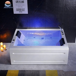 Grande cascade bain à remous lumière LED baignoires de massage sexuel de luxe panneau de commande numérique baignoire acrylique 2 personnes hydro massage - Product Image 4