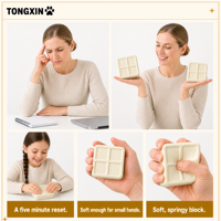 Jouet Squishy TONGXIN en argile Tofu croustillant, Jouets à presser, Balles anti-stress, Jouet sensoriel, Vente en gros