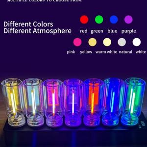 Lampe de nuit LED rétro Edison, lampe d'ambiance USB pour voiture avec fonction de gradation, mini lampe rectangulaire pour ordinateur, pour usage domestique - Product Image 5