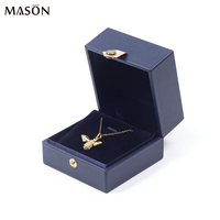 Vente en gros boîte à bijoux à rabat forme carrée boîte cadeau pour bijoux en cuir PU ensemble de boîtes d'emballage pour boucles d'oreilles, bague et collier