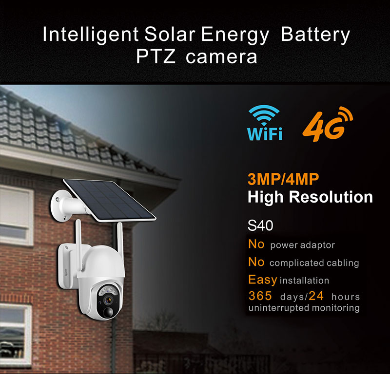 Intelligent Solar Energy Battery PTZ Camera