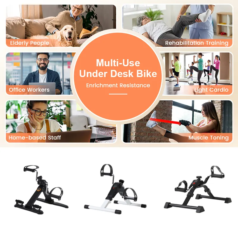 Großhandel OEM Schreibtisch-Fahrrad Pedal-Übungsfahrzeug Fuß-Zyklus-Arm-Mini-Übungsfahrrad mit LCD-Anzeige