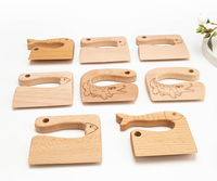 Beukenhout Keuken Snijmes Kunst Ambacht Gegraveerd Groentesnijgereedschap Houten Kinderen Fruitmes Speelgoed Dier Vormen