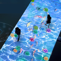 Pantalla LED para interiores P3.91 de alta calidad, pantalla virtual 3D interactiva para gimnasio y pista de baile, pantalla de pie impermeable para estudios de TV
