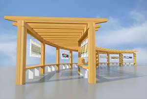 הנדסת סגסוגת אלומיניום מסדרון תרבות ביתן חצר נוף חיצוני פרוזדור מפעל חם מכירה - Product Image 2