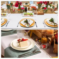 Sous-Assiettes de Présentation Décoratives en Plastique pour Mariage 13 Pouces, Effet Corail Doré, en Acrylique pour Dressage de Table de Mariage en Gros