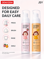 Private Label Kinder Tandpasta Schuim 60mL Aardbei Sinaasappel Smaak Gemakkelijk Dagelijks Reiniging Kinder Mondverzorging Mousse OEM ODM Leverancier