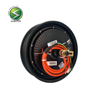 QSMOTOR 10 Inch V3 1200W35H Motor DC Tanpa Sikat Flywheel Konstruksi Magnet Permanen Rem Cakram Tahan Air Sepeda Listrik IE4