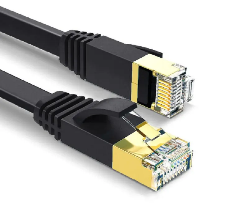 Kaliteli kedi 7 ağ kablosu sftp Ethernet RJ45 UTP elektrik yama kablosu pvc saf bakır 8-core bükülmüş jumper