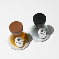Maßgefertigte Luxus Konische Glas-Parfümflasche 50ml Leere Duftflasche mit Holzkappe Box-Verpackung OEM Individuelles Logo