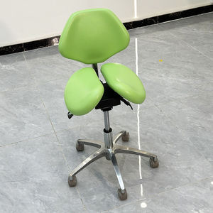 Sincoo Light Green Leather Salon <b>Stool</b> <b>Height</b> <b>Adjustable</b> 360 Degree Swivel Spa Nail Salon Barber Chair Customizable Color - Product Image 1
