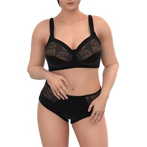 Cộng với kích thước của phụ nữ sexy ren áo ngực và thong panty thiết lập với kích thước tùy chỉnh và Spandex/Chất liệu nylon - Product Image 3