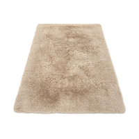 Tapis rectangulaire moderne en polyester beige étoile de mer, fabriqué à la machine, antidérapant avec envers en PVC, pour la maison