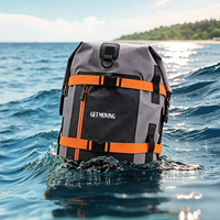 Sac à dos de randonnée étanche de haute qualité 40L en PVC, sac flottant à fermeture roll-top pour les voyages en plein air, le camping et le kayak