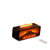 Nouveau diffuseur d'arômes à flamme simulée, modèle transfrontalier, pour foyer, télécommandé, de bureau, avec ambiance lumineuse colorée