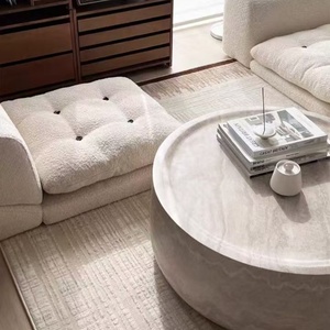 Mesa de Centro Redonda de Piedra, Mesa de Centro Moderna para Sala de Estar, Mesa de Centro de Mármol Creativa y de Diseño Simple - Product Image 2