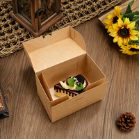 Boîte à cupcakes en papier kraft recyclable, vente en gros, emballage pour pâtisserie et desserts